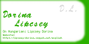 dorina lipcsey business card